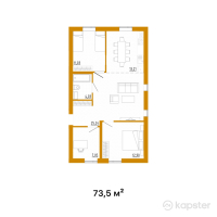 ЖК City Villa — 4-ком 73,5 м² (null)