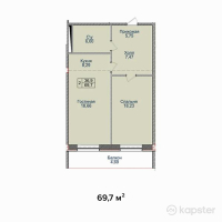 ЖК Koksay Village — 2-ком 69,7 м² (null)