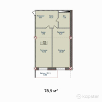 ЖК Koksay Village — 2-ком 78,9 м² (null)