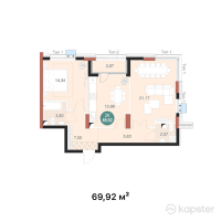 ЖК Mangilik Park — 2-ком 69.9 м² (от 29,366,400 тг)