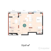 ЖК Mangilik Park — 2-ком 73.5 м² (от 30,857,400 тг)