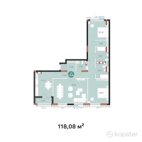 ЖК Mangilik Park — 3-ком 118.1 м² (от 49,593,600 тг)