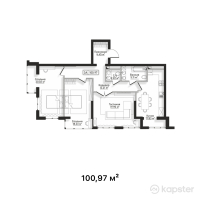 ЖК Centrium — 3-ком 101 м² (от 82,795,400 тг)