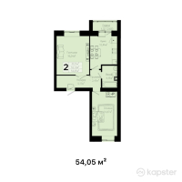 ЖК Balgyn — 2-ком 54.1 м² (от 15,355,650 тг)