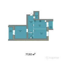 ЖК Tumar Deluxe — 2-ком 77 м² (от 39,665,300 тг)