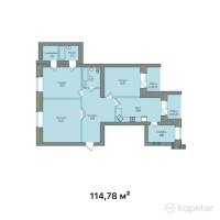 ЖК Tumar Deluxe — 3-ком 114.8 м² (от 59,111,700 тг)