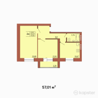 ЖК Comfort Tandau — 1-ком 57 м² (от 21,093,700 тг)