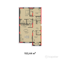 ЖК Tumar Exclusive — 4-ком 153.4 м² (от 100,503,200 тг)