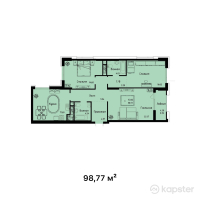 ЖК Athletic City — 3-ком 98.8 м² (от 44,428,500 тг)