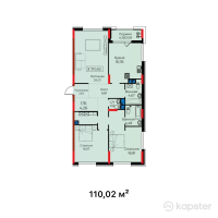 ЖК Athletic City — 3-ком 110 м² (от 49,909,500 тг)