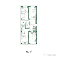 ЖК Green City — 4-ком 122 м² (от 62,220,000 тг)