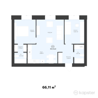 ЖК Novopolis — 2-ком 66.1 м² (от 21,155,200 тг)