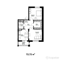 ЖК Sati Park House — 3-ком 72.7 м² (от 51,994,800 тг)