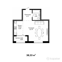 ЖК Boston Comfort House 2 — 1-ком 38.3 м² (от 10,432,966 тг)