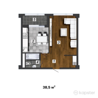ЖК Premier Tower — 1-ком 38,5 м² (null)