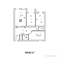 ЖК Qazyna House — 3-ком 139.8 м² (от 22,371,500 тг)