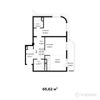 ЖК Latifa — 2-ком 65.6 м² (от 34,450,500 тг)