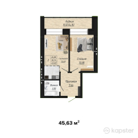 ЖК Domino — 2-ком 45,6 м² (null)