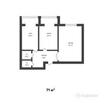 ЖК Рахмет — 2-ком 71 м² (от 16,330,000 тг)