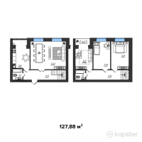 ЖК Рахмет — 4-ком 127.9 м² (от 29,412,400 тг)