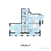 ЖК Мирадж — 3-ком 108.7 м² (от 43,464,000 тг)