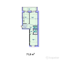 ЖК по ул. Глинки — 2-ком 71,8 м² (null)