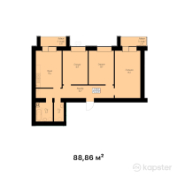 ЖК Alatau Park — 3-ком 88.9 м² (от 34,211,100 тг)