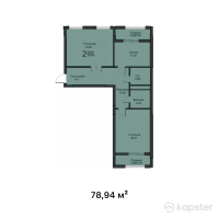 ЖК Diana — 2-ком 78.9 м² (от 22,497,900 тг)