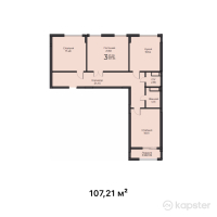 ЖК Diana — 3-ком 107.2 м² (от 30,554,900 тг)