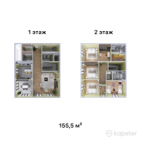 КГ Oasis Hills — 5-ком 155.5 м² (от 79,305,000 тг)