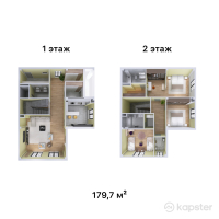 КГ Oasis Hills — 5-ком 179.7 м² (от 88,053,000 тг)