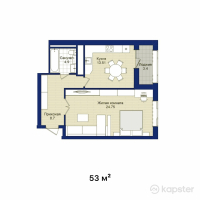 ЖК Turan Palace — 1-ком 53 м² (от 22,260,000 тг)