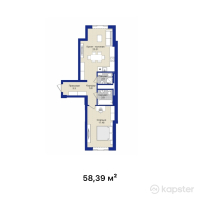 ЖК Turan Palace — 2-ком 59.4 м² (от 24,943,800 тг)