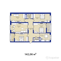 ЖК Turan Palace — 5-ком 142.1 м² (от 59,665,200 тг)