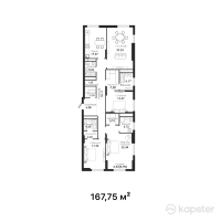 ЖК Dara Residence — 4-ком 167.8 м² (от 151,813,750 тг)