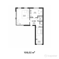 ЖК Asyl Park — 2-ком 109 м² (от 41,427,600 тг)