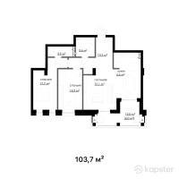 ЖК Verona — 3-ком 103.7 м² (от 54,961,000 тг)