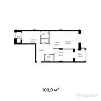 ЖК Verona — 3-ком 103.9 м² (от 55,067,000 тг)