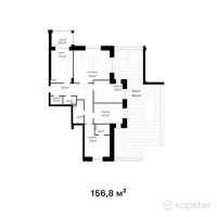 ЖК Verona — 4-ком 156.8 м² (от 83,104,000 тг)