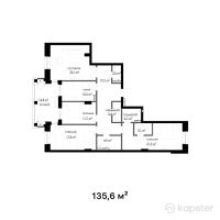 ЖК Verona — 4-ком 135.6 м² (от 71,868,000 тг)