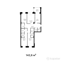 ЖК Verona — 4-ком 142.6 м² (от 75,578,000 тг)