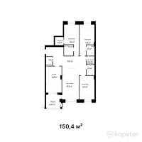 ЖК Verona — 4-ком 150.4 м² (от 79,712,000 тг)