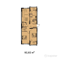 ЖК Aristocrat — 3-ком 92.6 м² (от 36,121,800 тг)