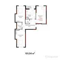 ЖК Buqar Jyraý — 4-ком 101 м² (null)