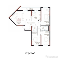 ЖК Buqar Jyraý — 4-ком 127,5 м² (null)