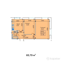 ЖК Гималай — 2-ком 65.8 м² (от 21,710,700 тг)