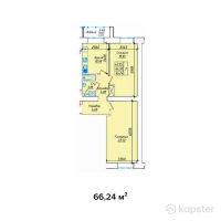 ЖК Гималай — 2-ком 66.2 м² (от 21,859,400 тг)