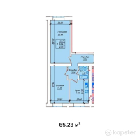 ЖК Гималай — 3-ком 65.2 м² (от 21,525,900 тг)