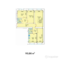 ЖК Гималай — 4-ком 110.9 м² (от 36,583,800 тг)