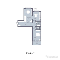 ЖК Верный — 2-ком 83,8 м² (null)